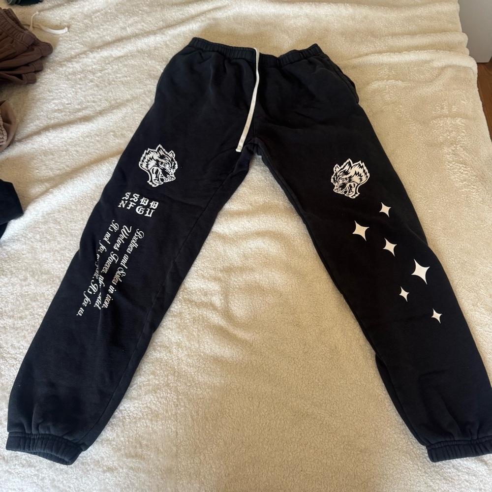 Darc Sport Black Joggers with White Graphics
